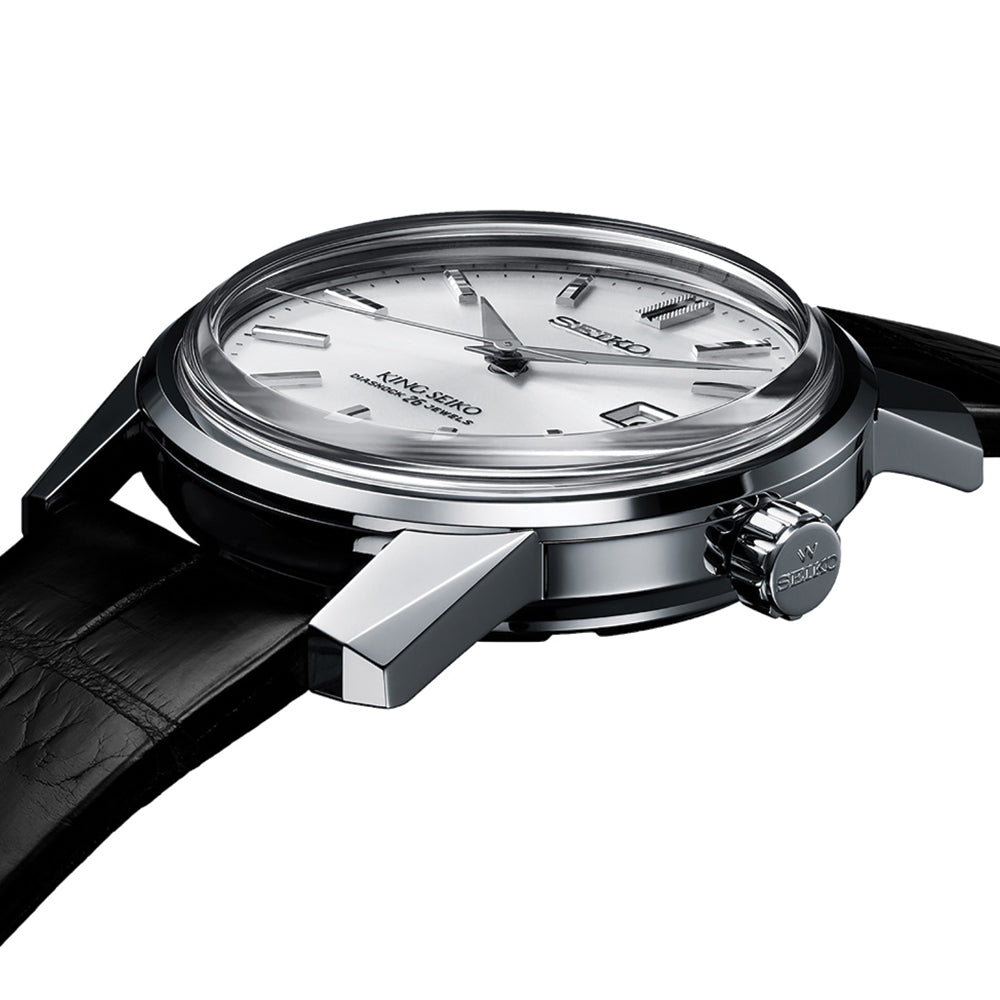 SJE083 140th Anniversary Limited Edition King Seiko 38.1mm - Silver on Leather Strap