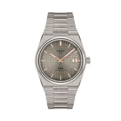PRX Powermatic 80 Titanium 38mm - Anthracite w/ Rose Gold Colored Accents on Bracelet