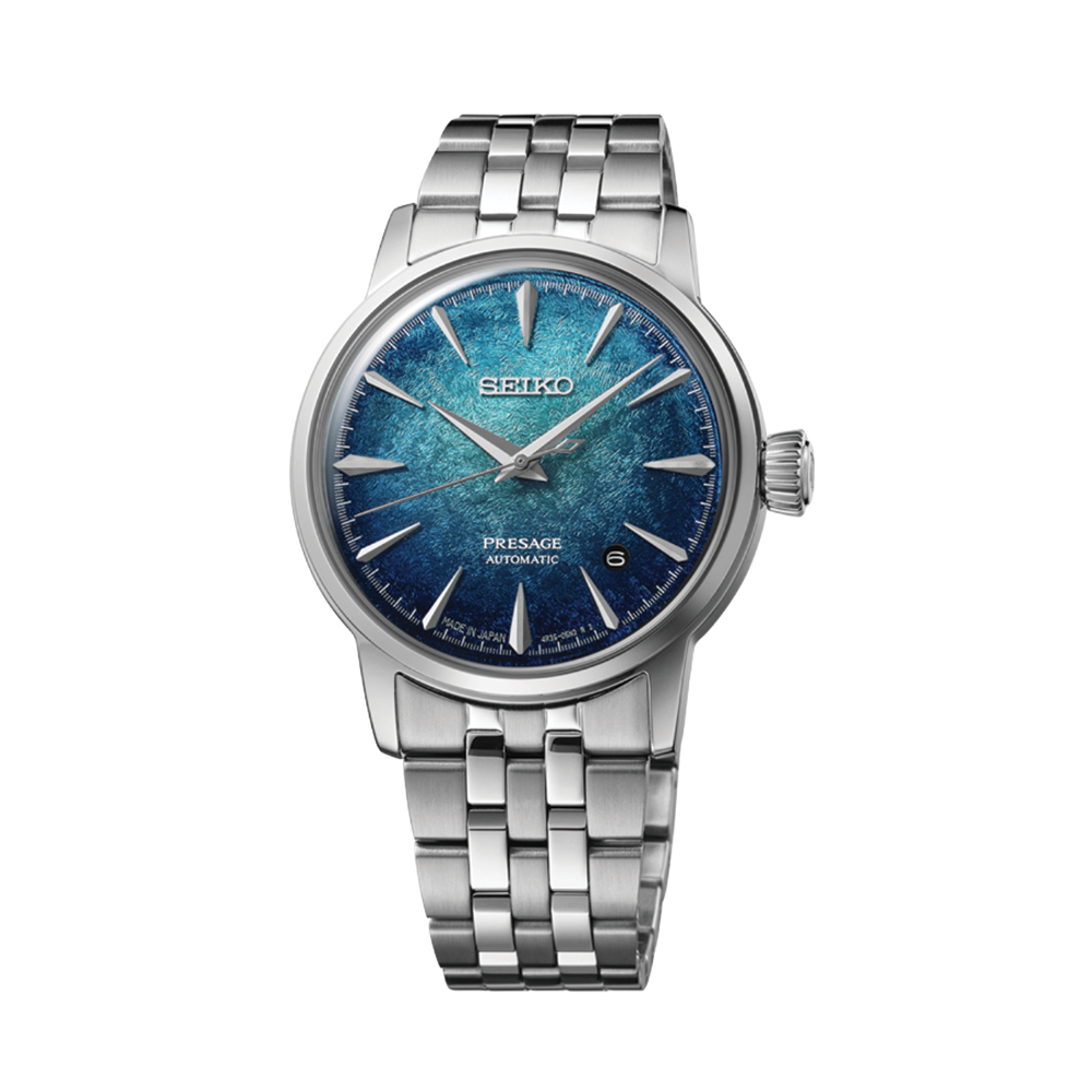 HCB001 Presage Cocktail Time 38.5mm - Blue on Bracelet