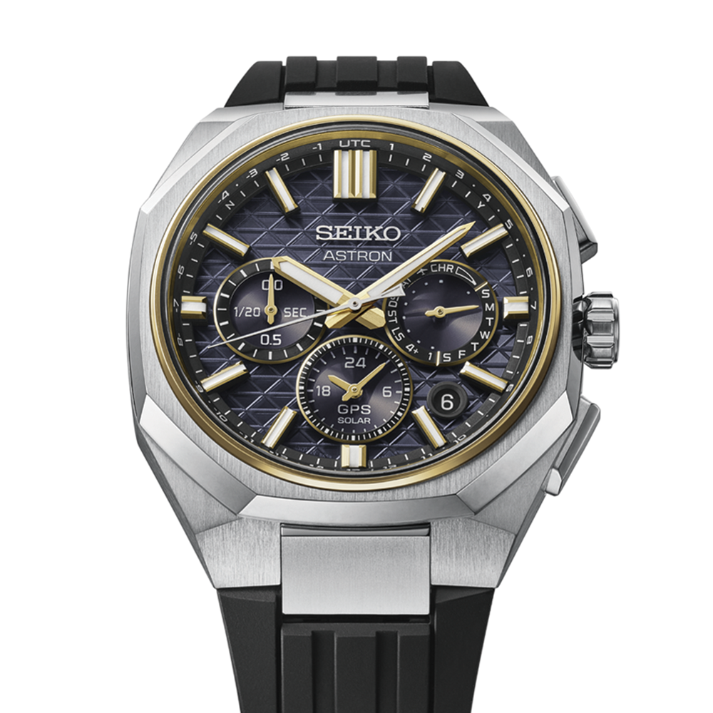 HAB003 Astron 43.4mm - Black on Rubber Strap