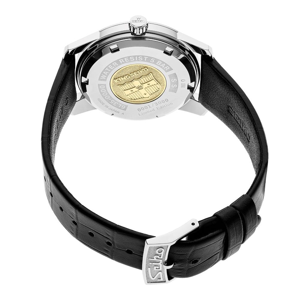 SJE083 140th Anniversary Limited Edition King Seiko 38.1mm - Silver on Leather Strap