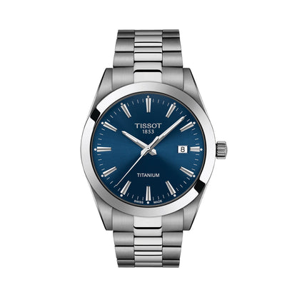 Gentleman Quartz Titanium 40mm - Blue on Bracelet