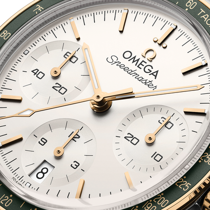 Speedmaster Chronograph Two-Tone 18K Moonshine™ Gold and Steel 38mm - Opaline Silvery on Bracelet