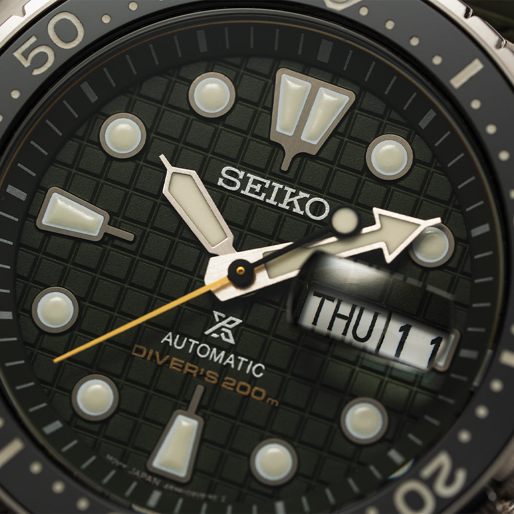 SRPE05 Prospex Automatic Diver 45mm - Green on Rubber Strap