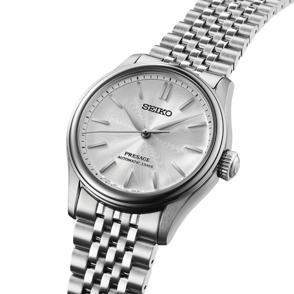 HCC001 Presage Classic Series 38mm - Silver on Bracelet