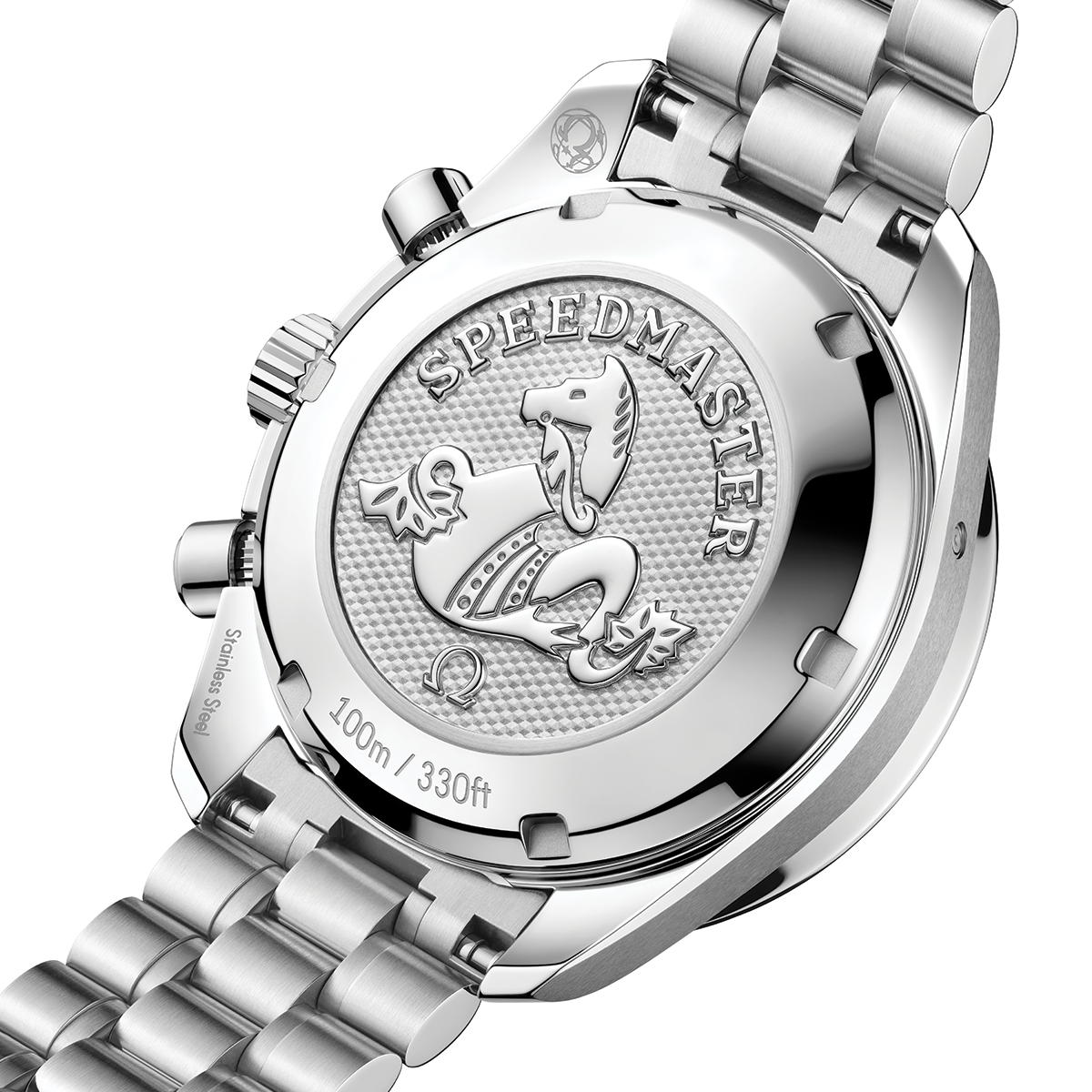 Speedmaster Chronograph 38mm - Ice Blue, Diamond-Set Bezel on Bracelet