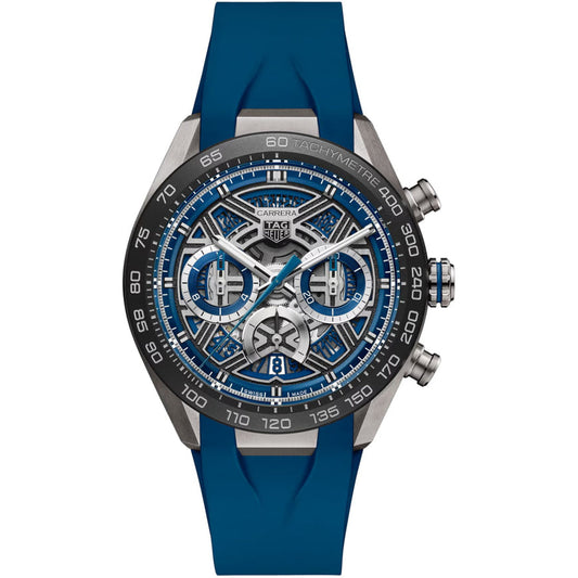Relógio Carrera Chronograph Extreme Sport Titânio e PVD Preto e Azul