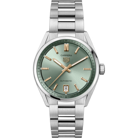 Relógio Carrera Date Automatic Verde e Ouro Rosé