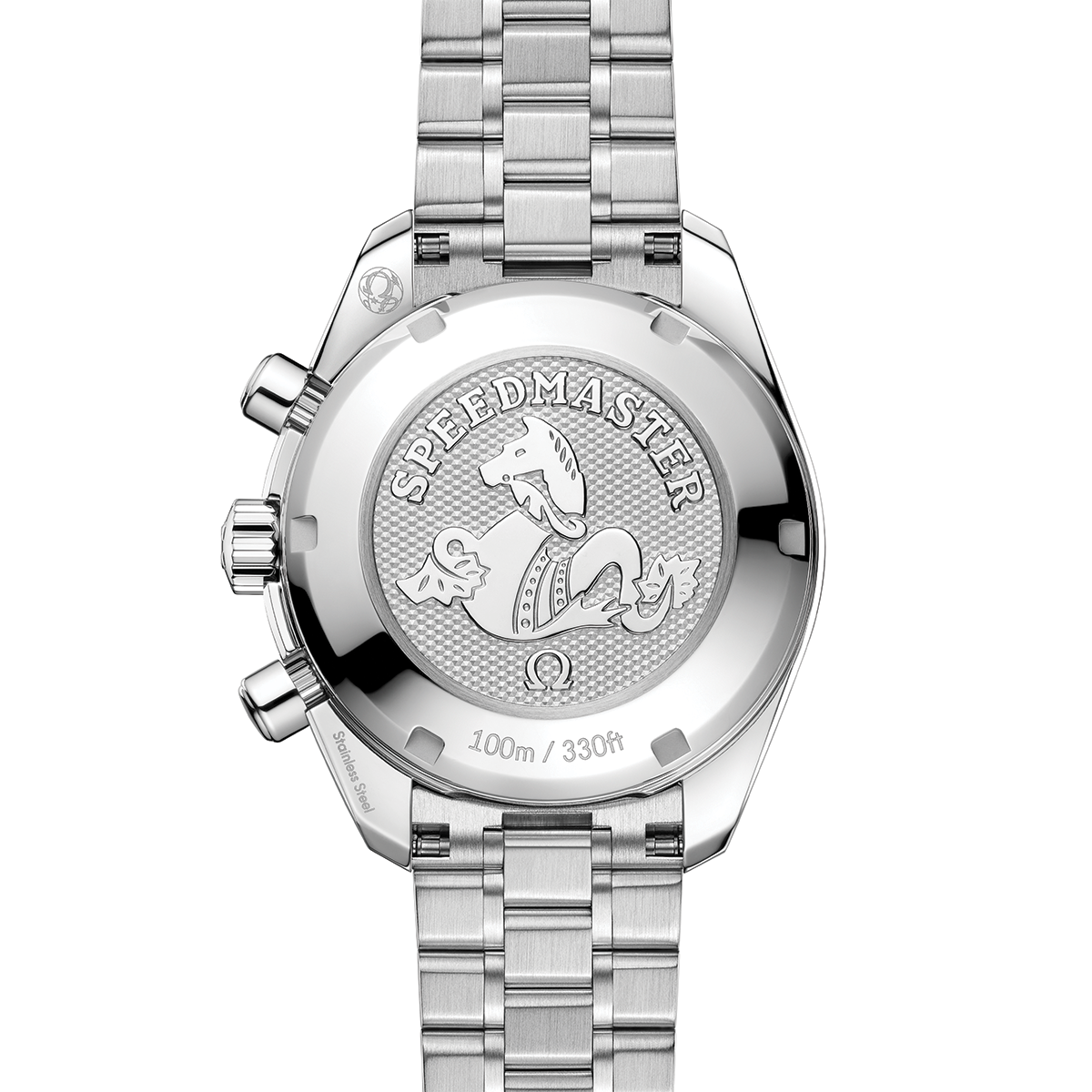 Speedmaster Chronograph 38mm - Ice Blue, Diamond-Set Bezel on Bracelet