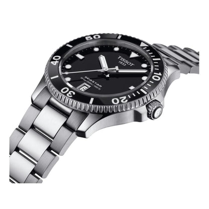 Seastar 1000 Quartz 40mm - Black on Bracelet