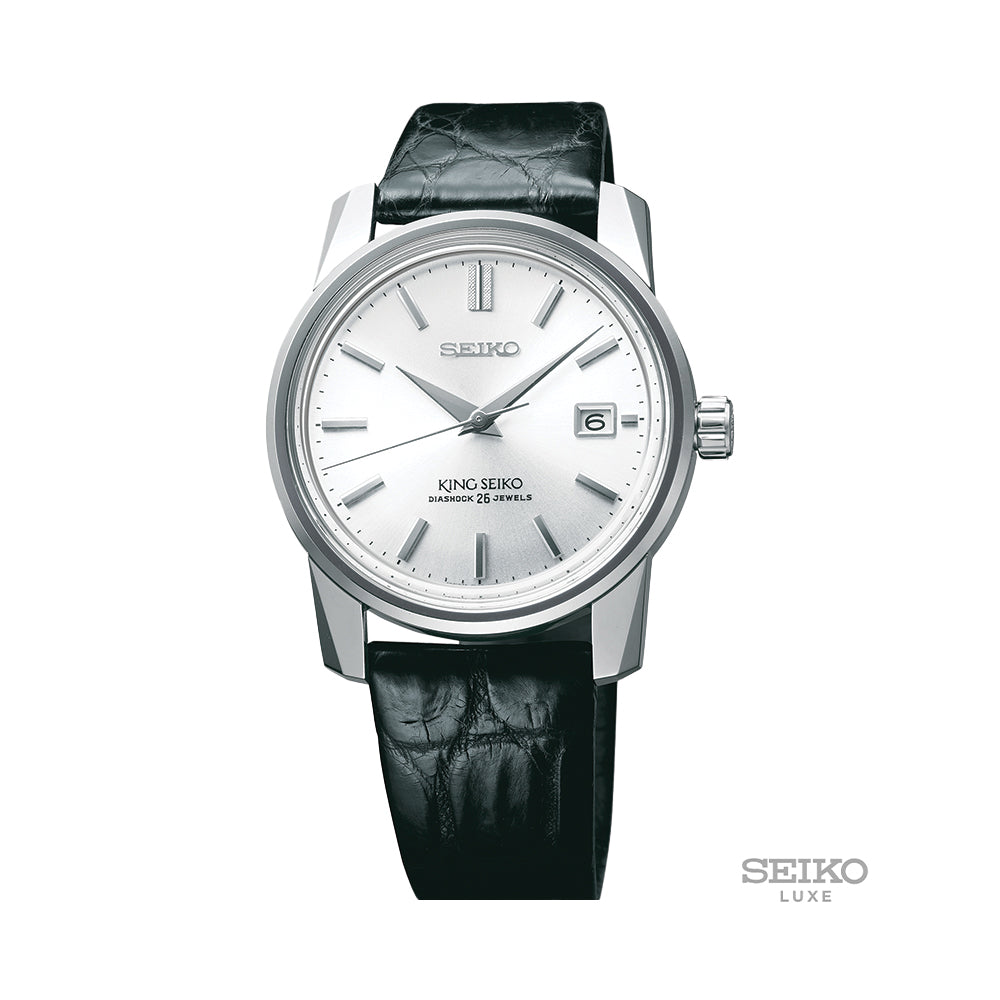 SJE083 140th Anniversary Limited Edition King Seiko 38.1mm - Silver on Leather Strap
