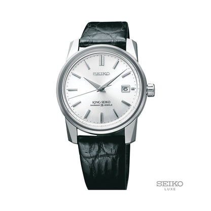 SJE083 140th Anniversary Limited Edition King Seiko 38.1mm - Silver on Leather Strap