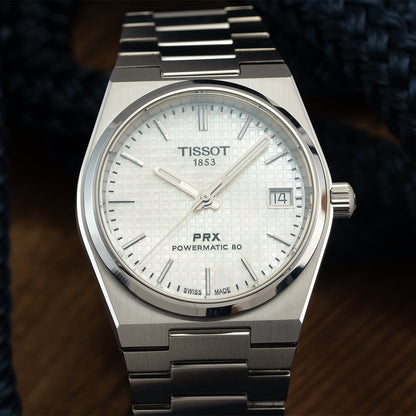 PRX Powermatic 80 35mm - White, Mother-of-Pearl on Bracelet