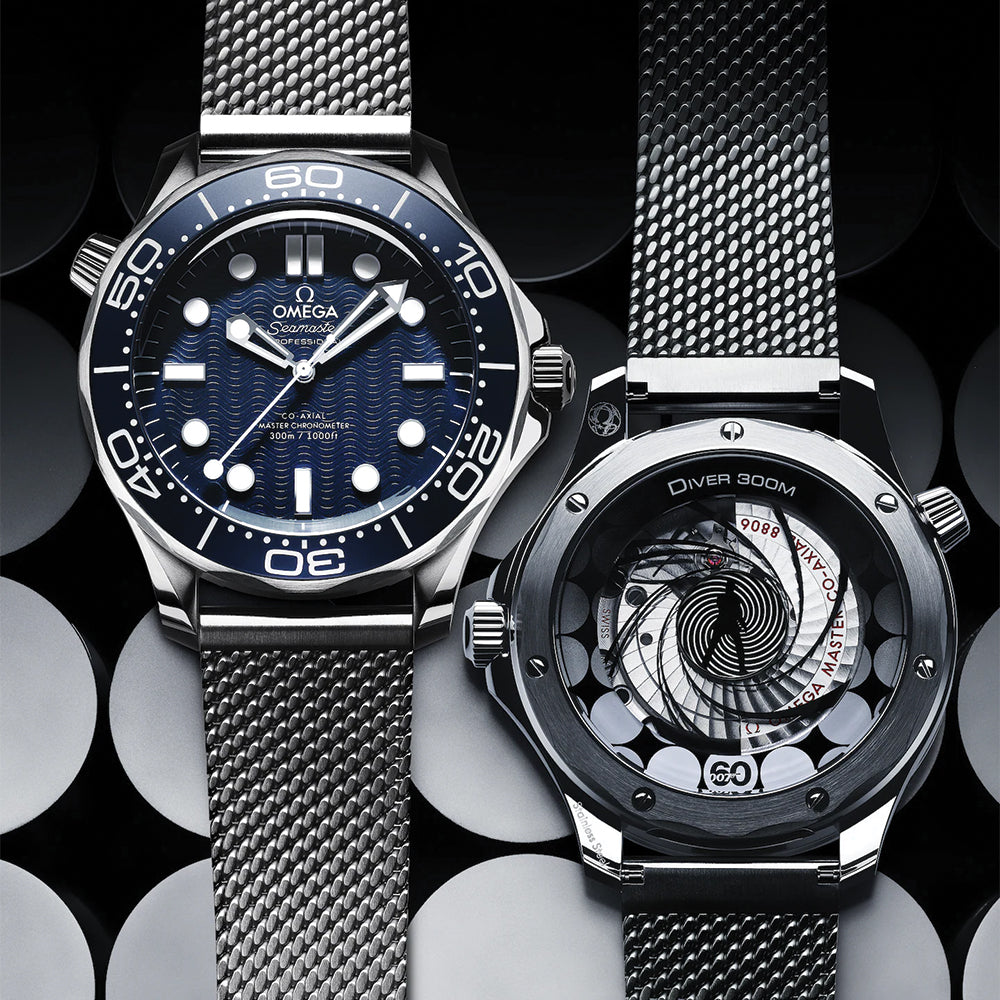Seamaster Diver 300M James Bond 60th Anniversary Edition 42mm - Blue on Bracelet