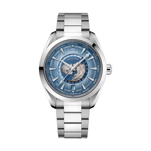 Relógio Seamaster Aqua Terra 150M GMT Worldtimer Azul Verão