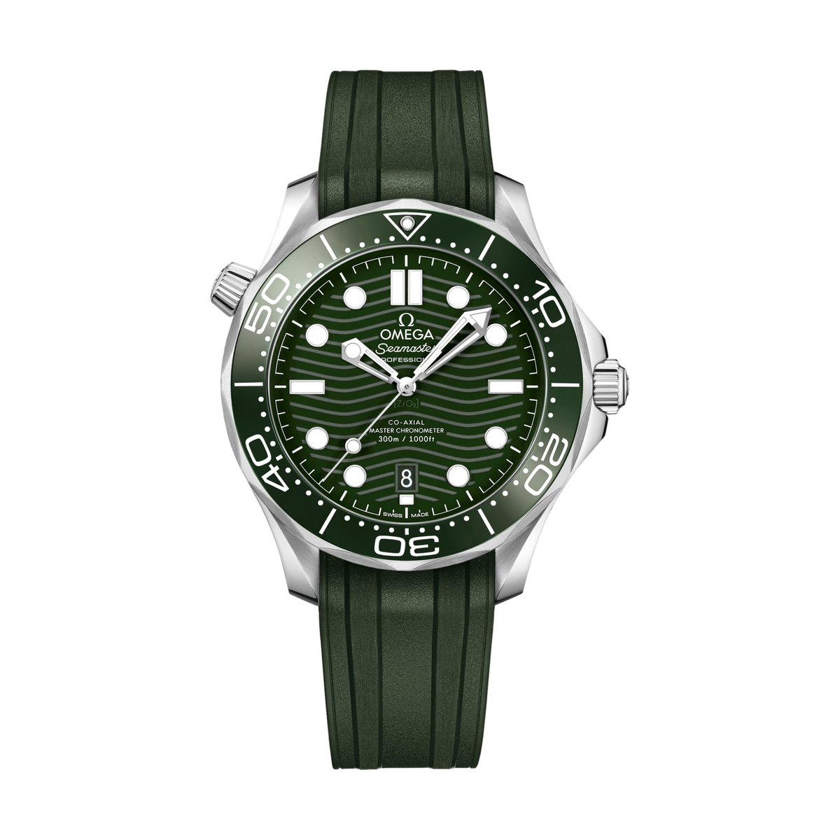 Seamaster Diver 300M 42mm - Green on Rubber Strap