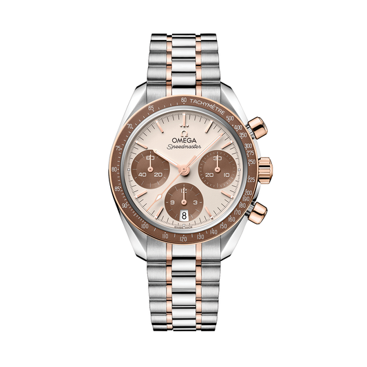 Relógio Speedmaster Chronograph Two-Tone Ouro Rosé 18K e Aço Marfim